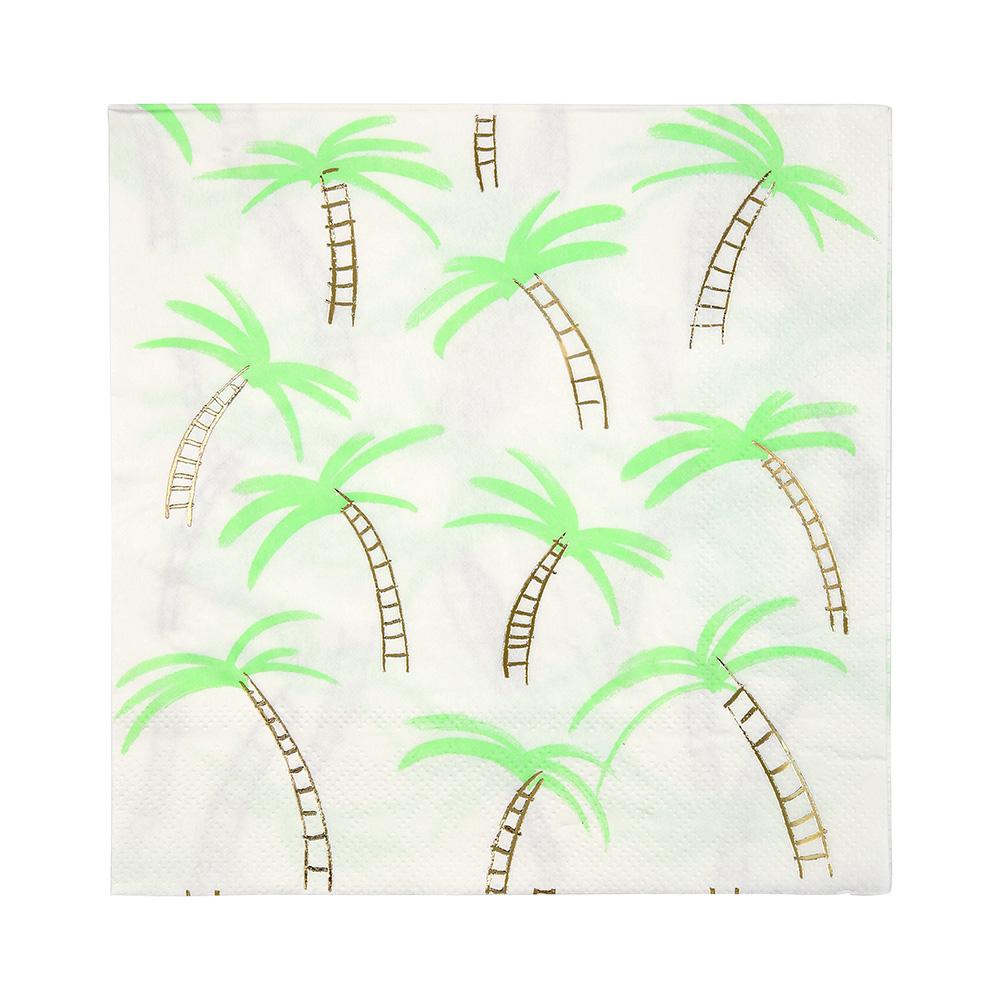 Palm Tree Print Large Paper Napkins By Meri Meri